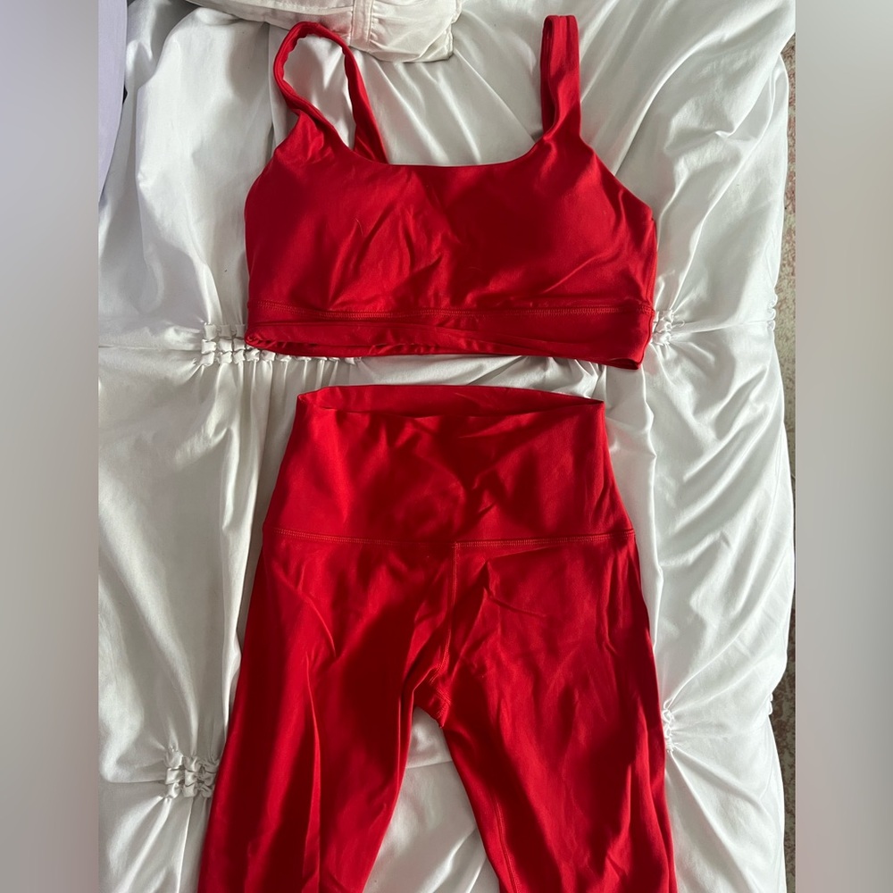 Red matching workout set - CRZ yoga